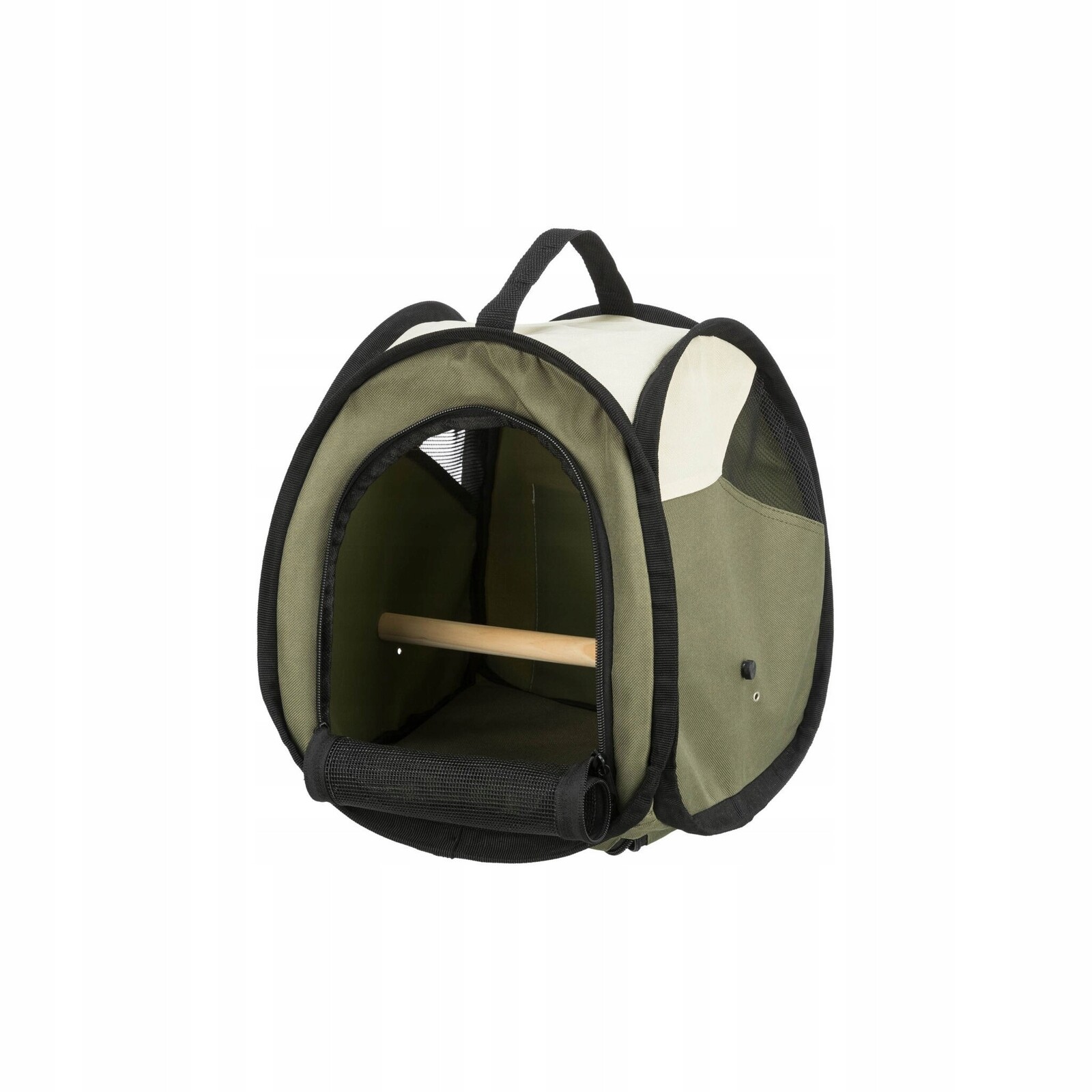 Batoh pro krátkodobou přepravu malých papoušků, zelený