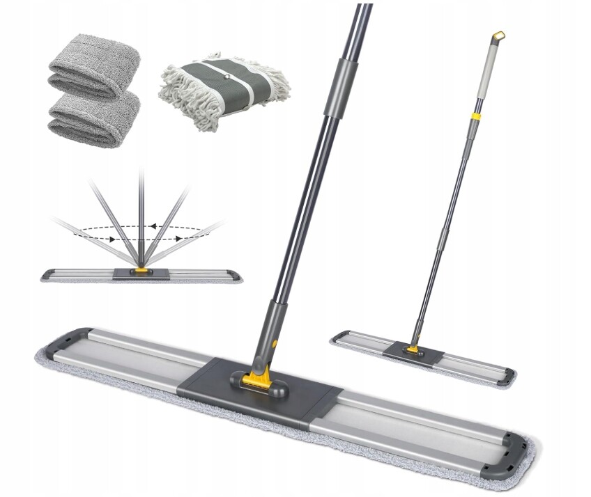 Profesionální hliníkový mop s teleskopickou rukojetí 360° otočná hlava