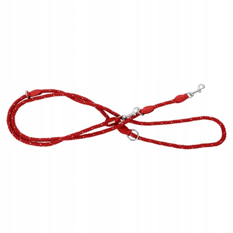 Vodítko pro psa, Rope, červená, reflexní šňůra, 200 cm/10 mm
