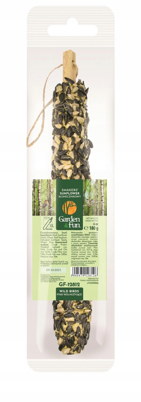 Slunečnicové pamlsky XL pro volně žijící ptáky 10 Ks/balení