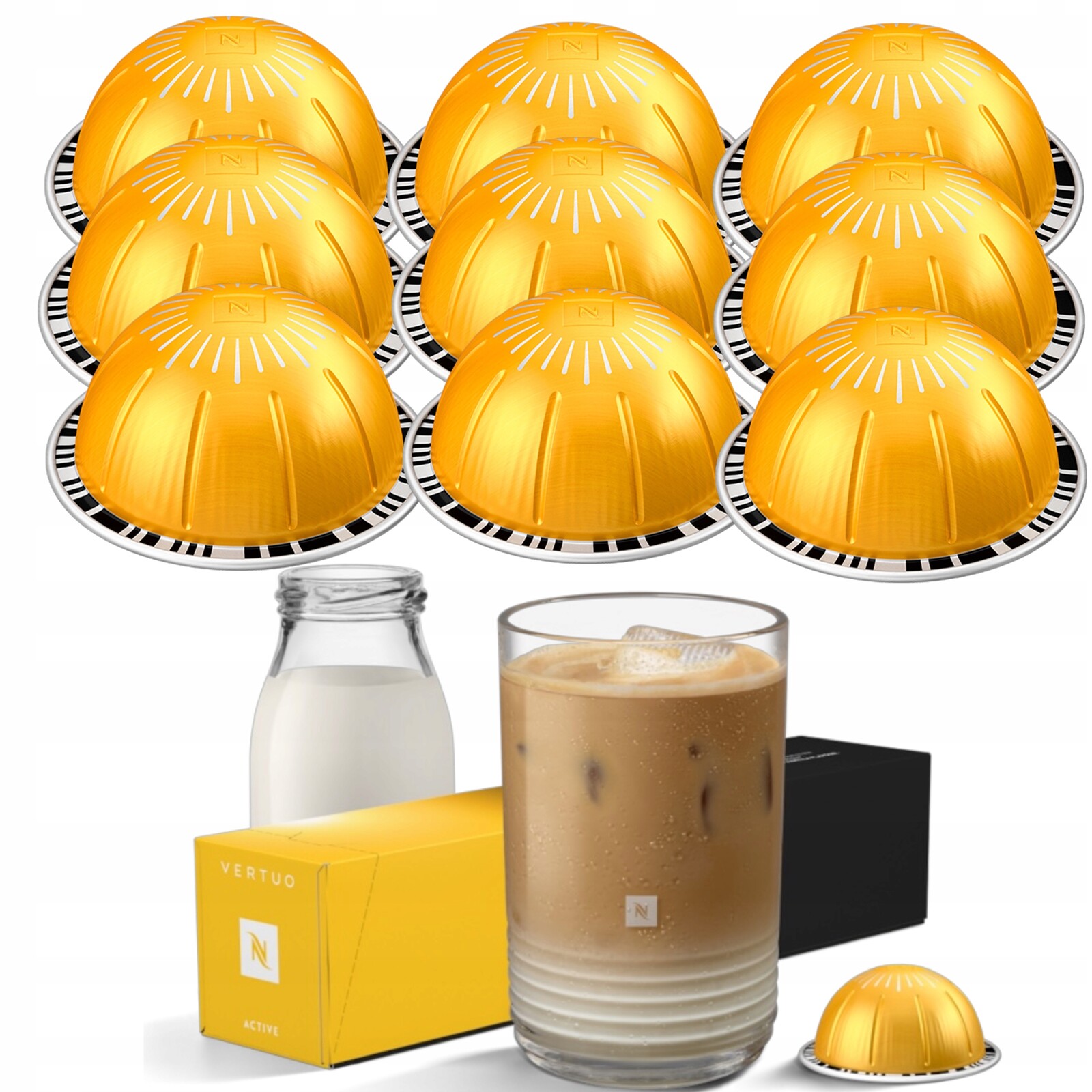 Kapsle Pro Nespresso Vertuo Active 80ML Double Espresso Vanilka Mandlová