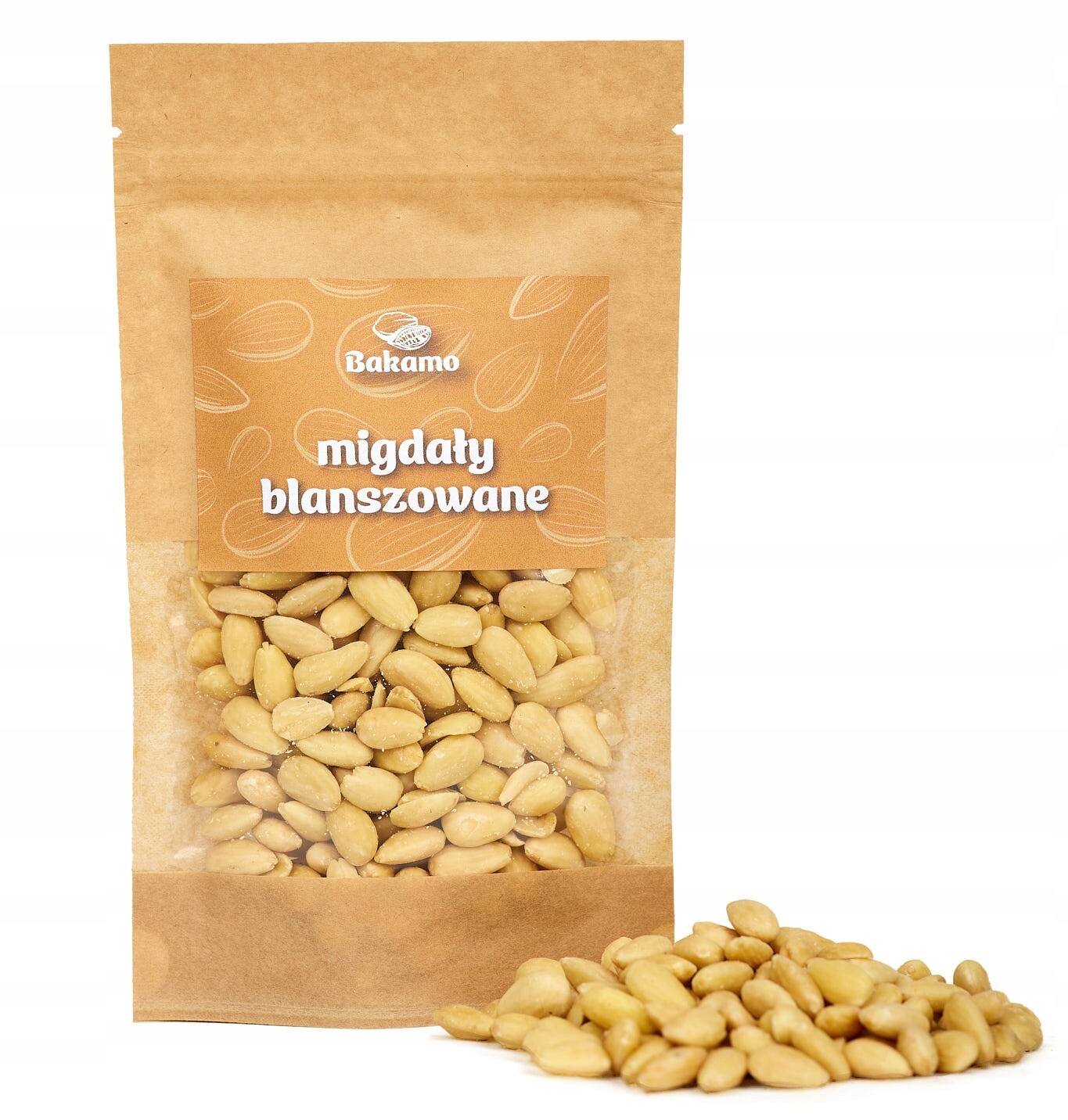 Blanšírované Mandle bez slupky 1kg Čerstvé Přírodní Kvalita Premium Bakamo