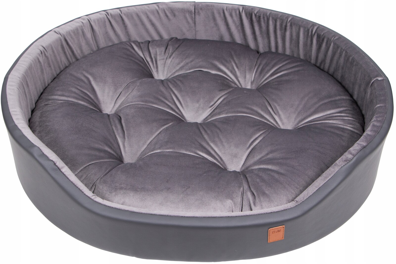 Ekokožený Pelíšek pro psa kočku Velikost XL Eko Šedý