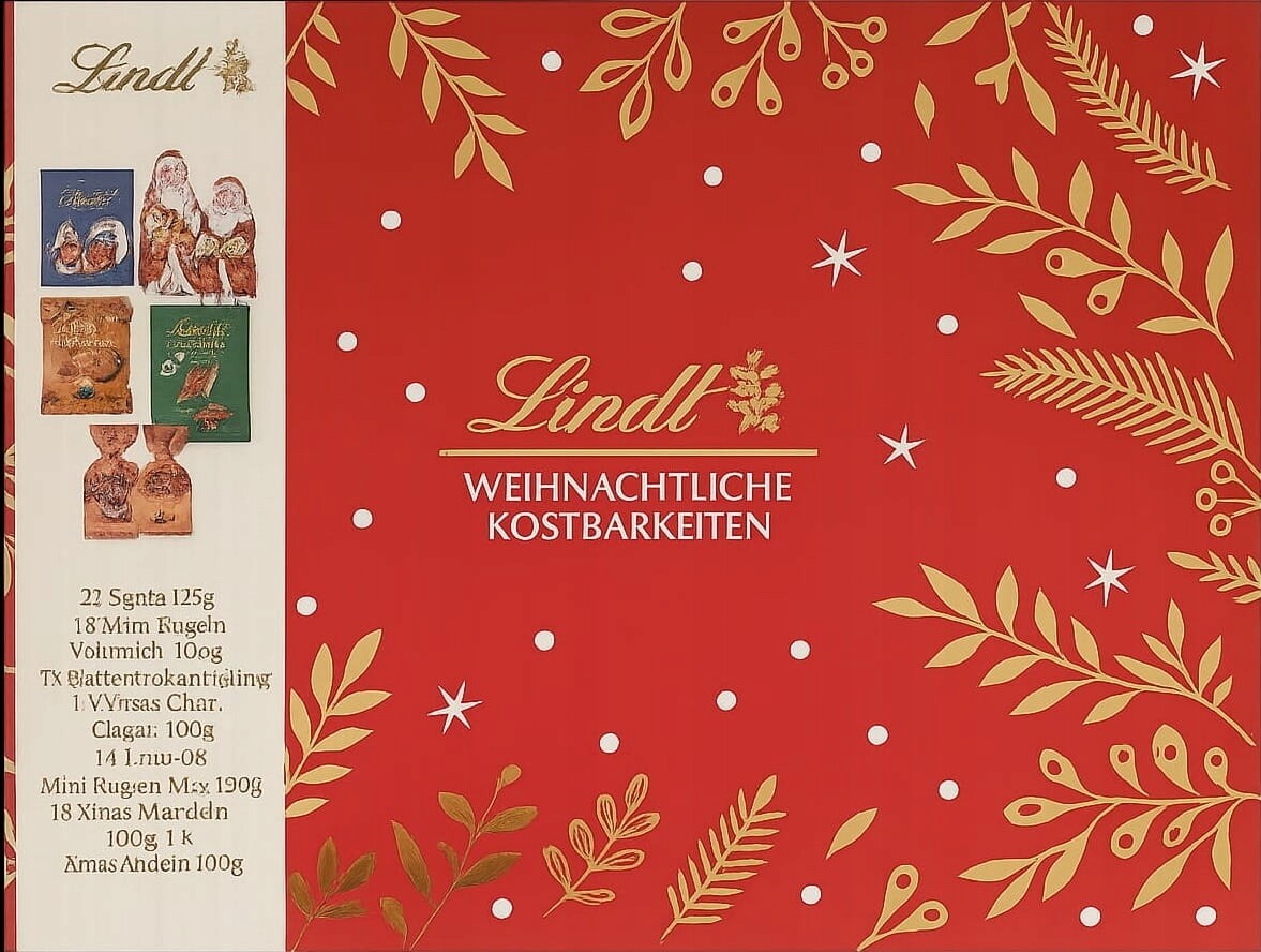 Vánoční sada sladkostí Lindt Kostbarkeiten 920 g