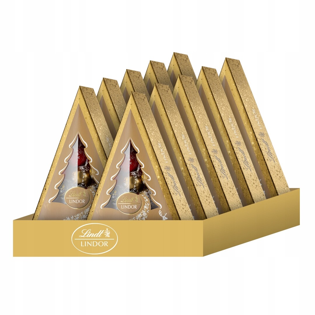 Vánoční sada Pralinky Lindor vánoční stromek 10x125 g