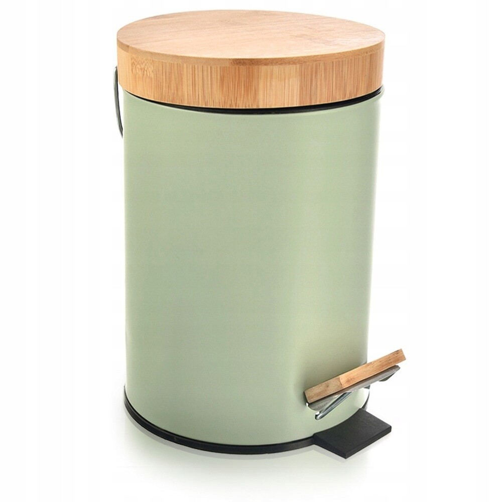 Odpadkový Koš S Pedálem 3L Kovový Do Kuchyně Zelený Odpadkový Koš