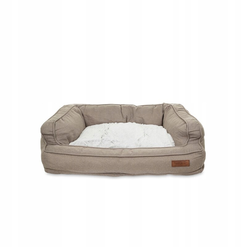 Pelíšek pro psa, světle hnědý, 70*50*20 cm, se zámkem