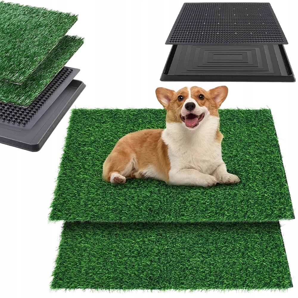 Záchody S Trávou Pro Psy, Odolná Umělá Tráva 76X51 CM Pro Psy, 3-VRSTVÉ