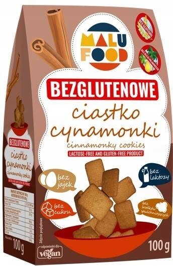 Křehké skořicové sušenky – bez přidaného cukru, bez lepku Malu Food, 100 g
