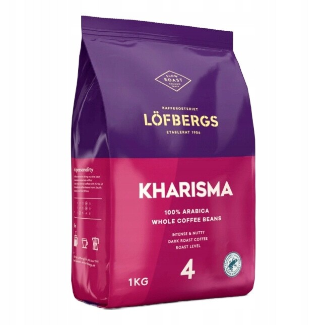 Káva zrnková Löfbergs Kharisma 1 kg do kávovaru 100% arabica