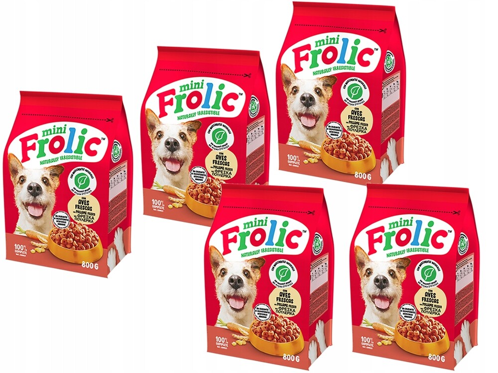 Frolic Hovězí suché krmivo pro psy malých plemen 5 x 800 g
