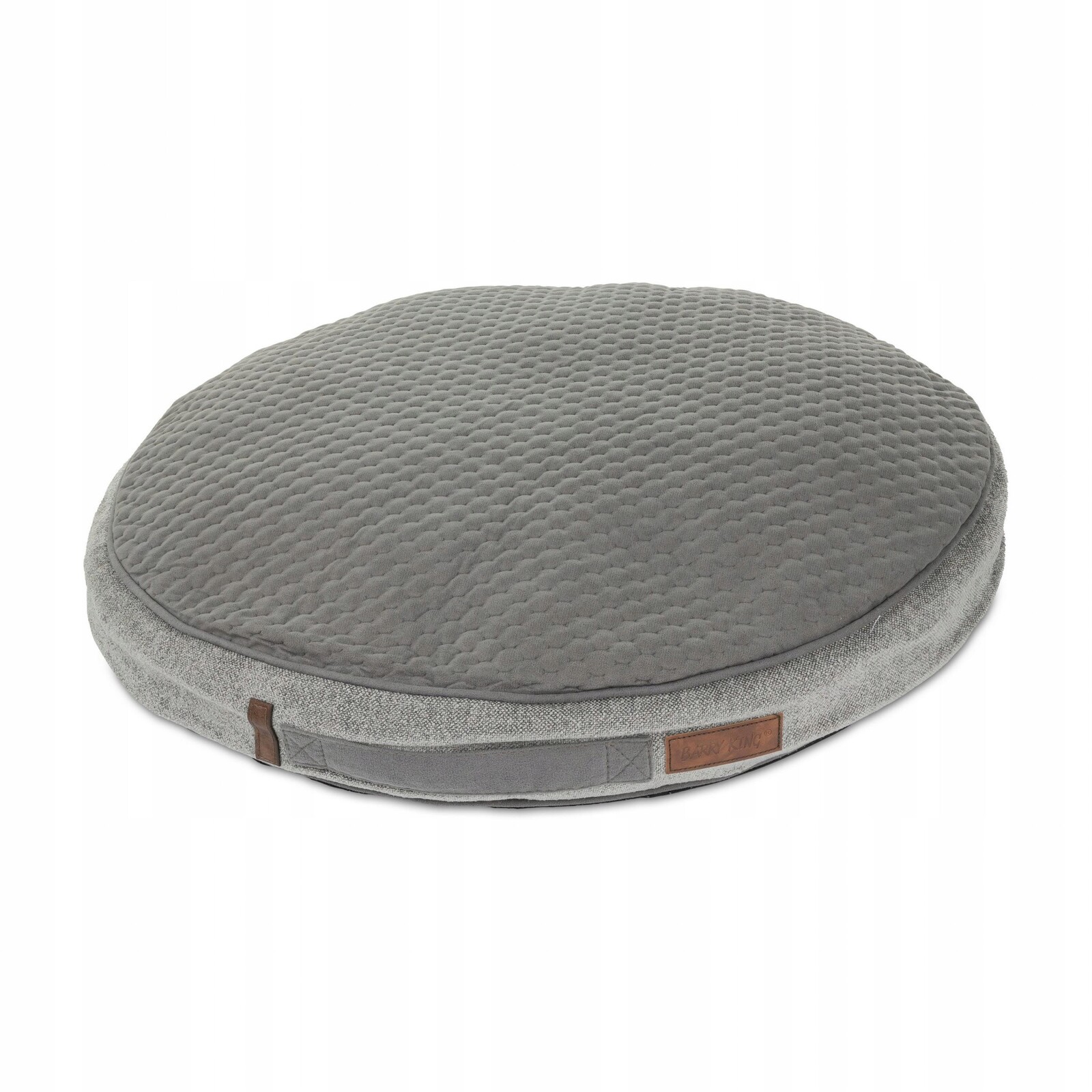 Pelíšek pro psa, oválné, šedé, 60*60*10 cm, se zámkem