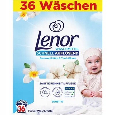 Lenor 36 praní prášek Sensitiv 1,98 kg