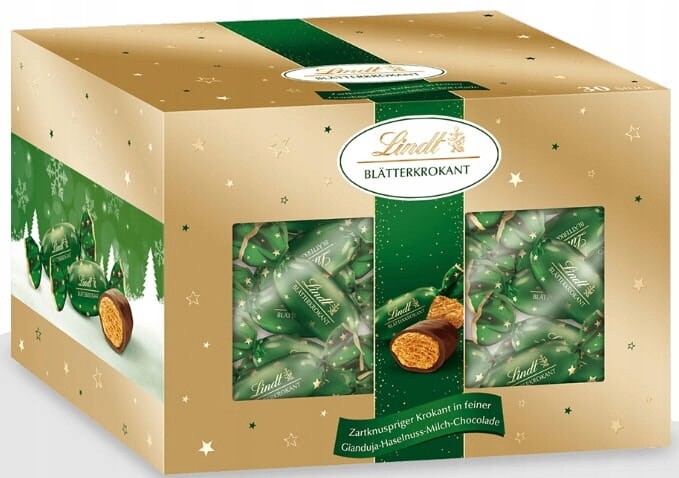 Lindt Blatterkrokant čokoládové pralinky 450g 25 ks