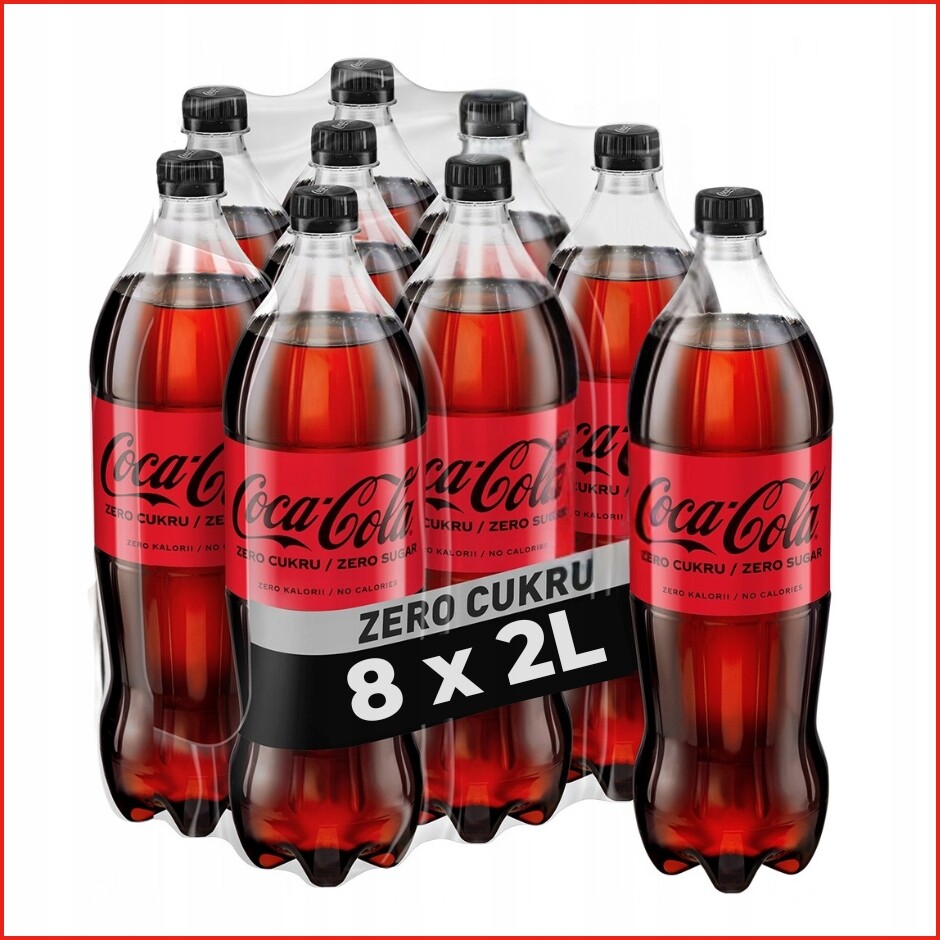 8x lahev Sycený nápoj Coca-Cola Zero Sugar 2000 ml 2 l 8 kusů