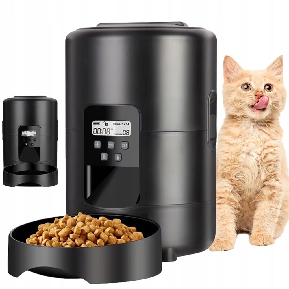 Automatický Dávkovač krmiva, 2l Pet nádoba, krmítko Pro Psa Kočku