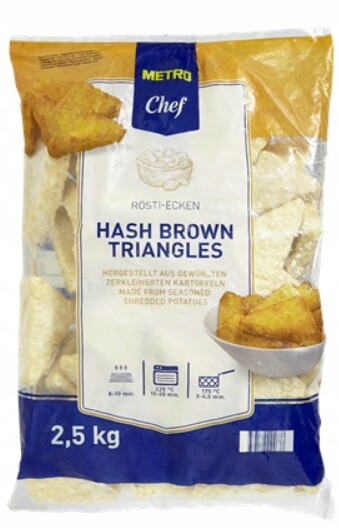 Metro Chef Hash Brown bramborové trojúhelníky 2,5 kg