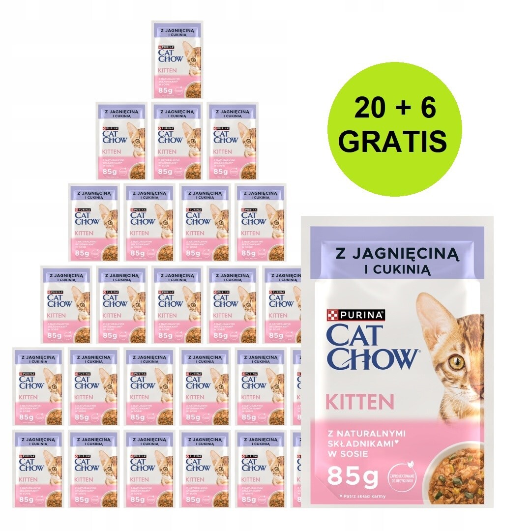 Purina Cat Chow Kitten Jag&Cuk 20+6 sáčků. 2,21 kg
