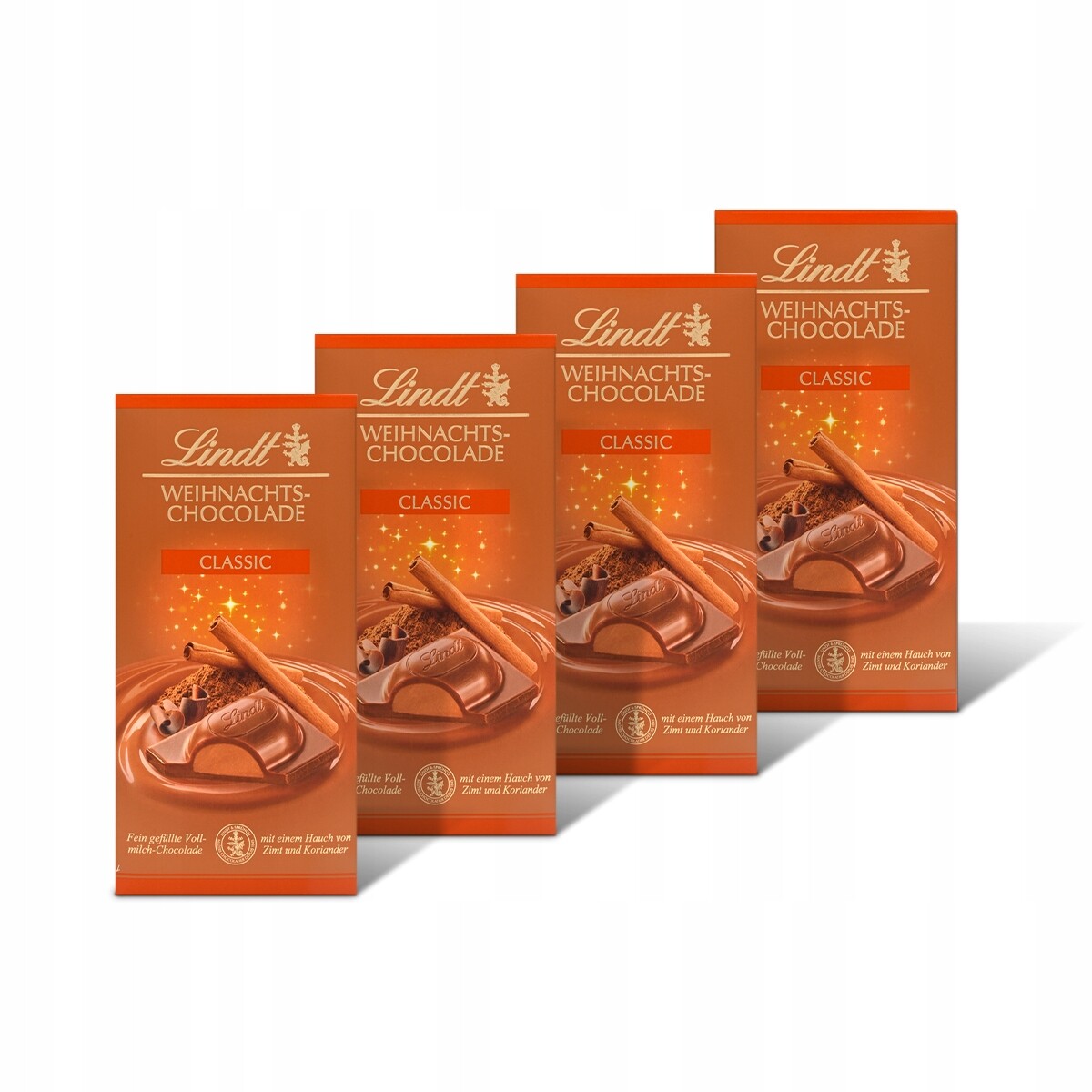 Vánoční sada čokolád Weihnahts se skořicí 4x100 g