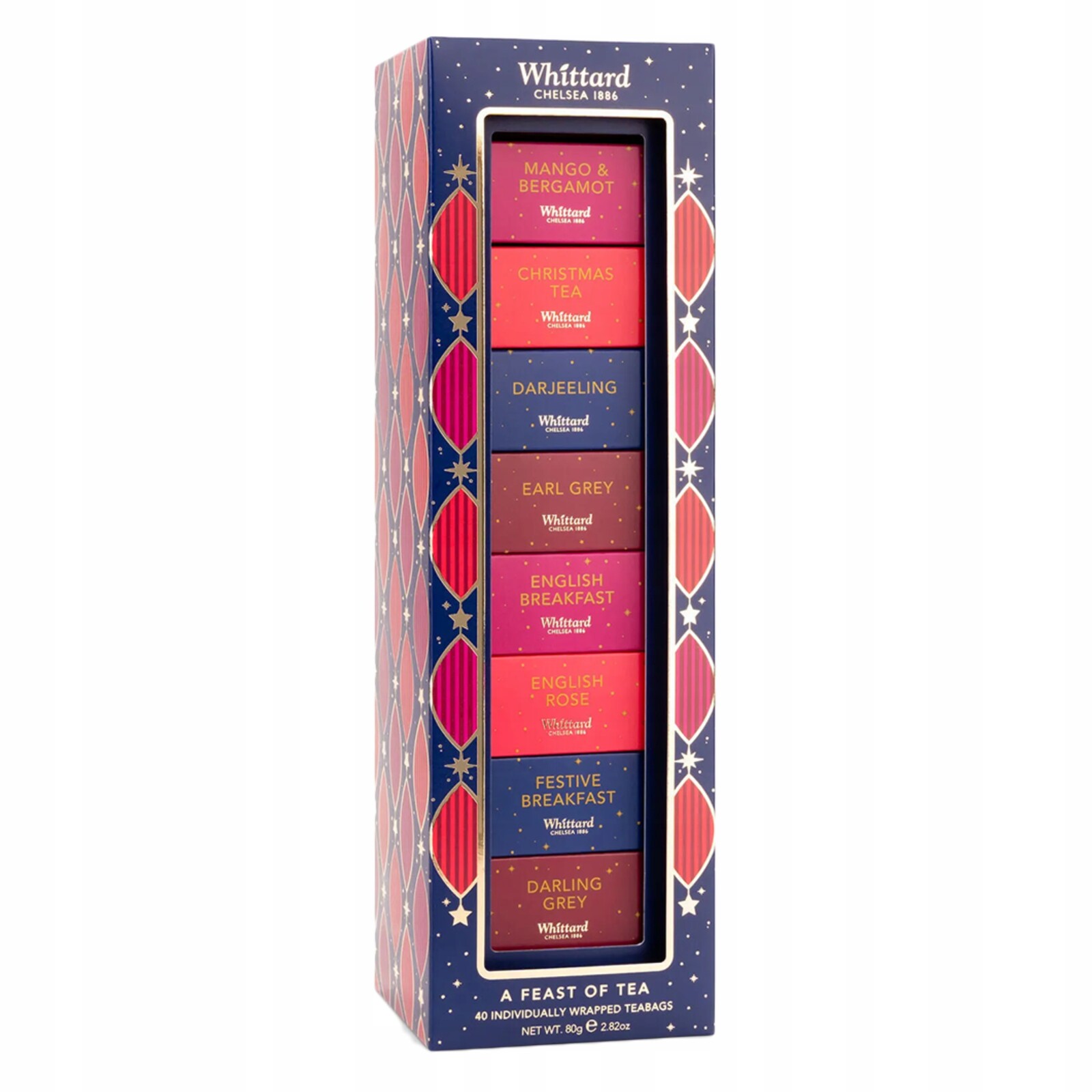 Vánoční čajová sada Whittard of Chelsea A Feast of Tea, 40 ks