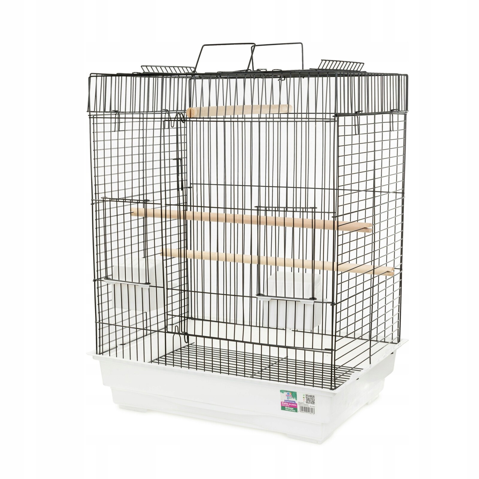 Klec pro ptáky, černobílá, rozměr 46.8 x 35.5 x 75.9 Cm