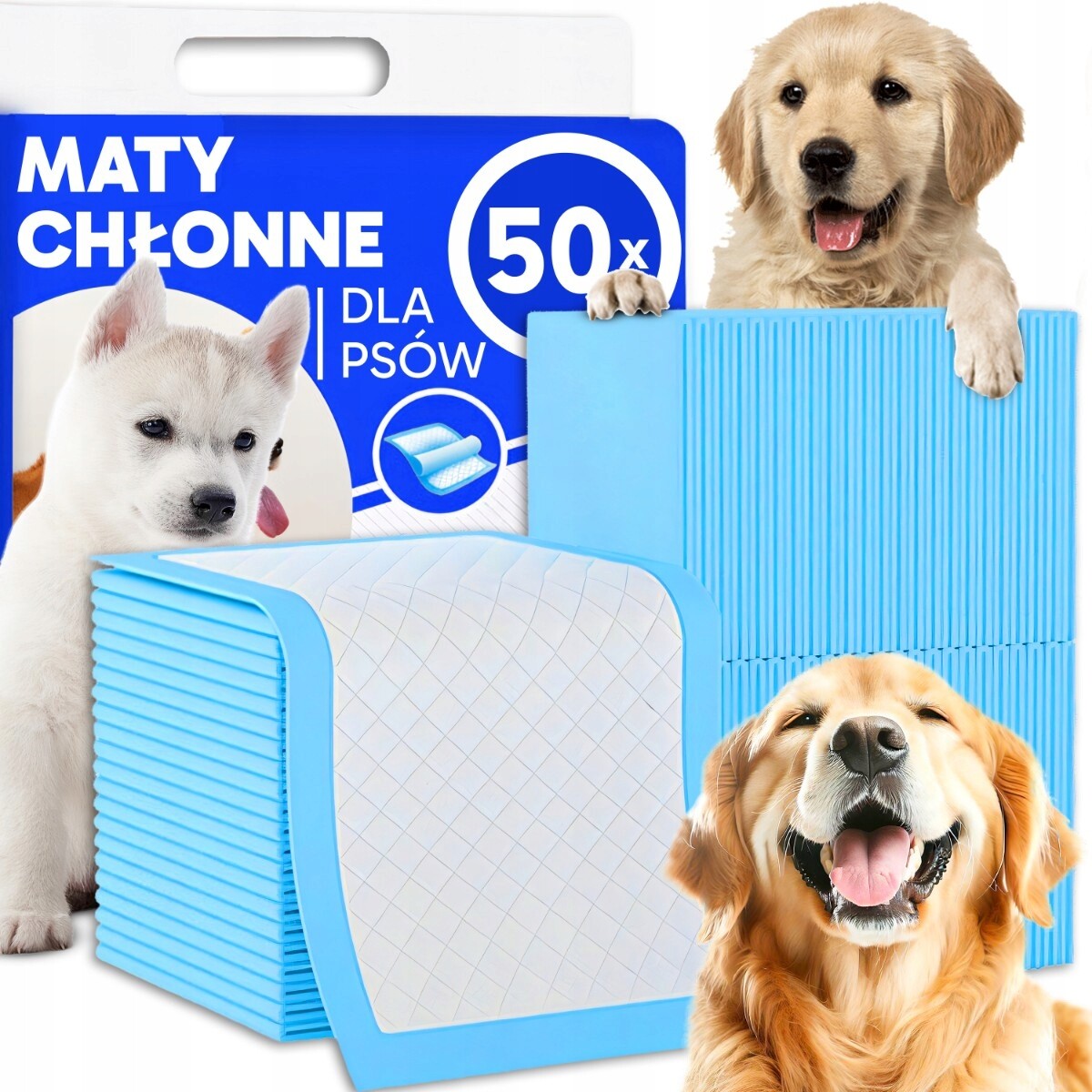 2X Hygienické Absorpční Podložky Pro Psa Kočku Silné 50 Ks 60x40 cm