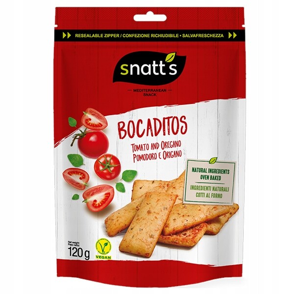 Chlebové křupky s rajčaty a oregánem 80 g Snatt's