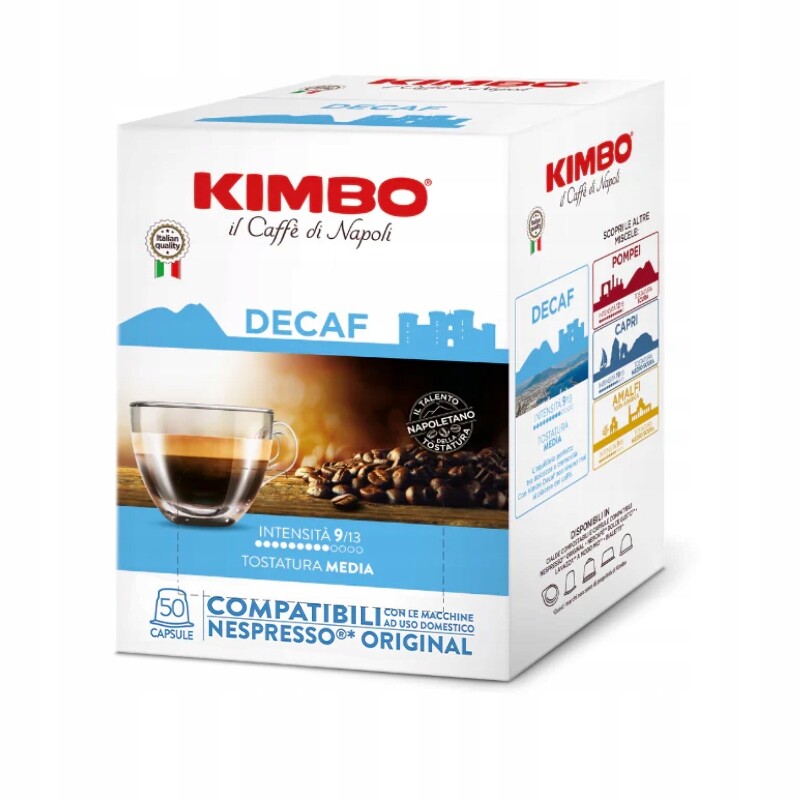Kimbo Decaf Káva kapsle pro Nespresso systém 50 kusů bez kofeinu
