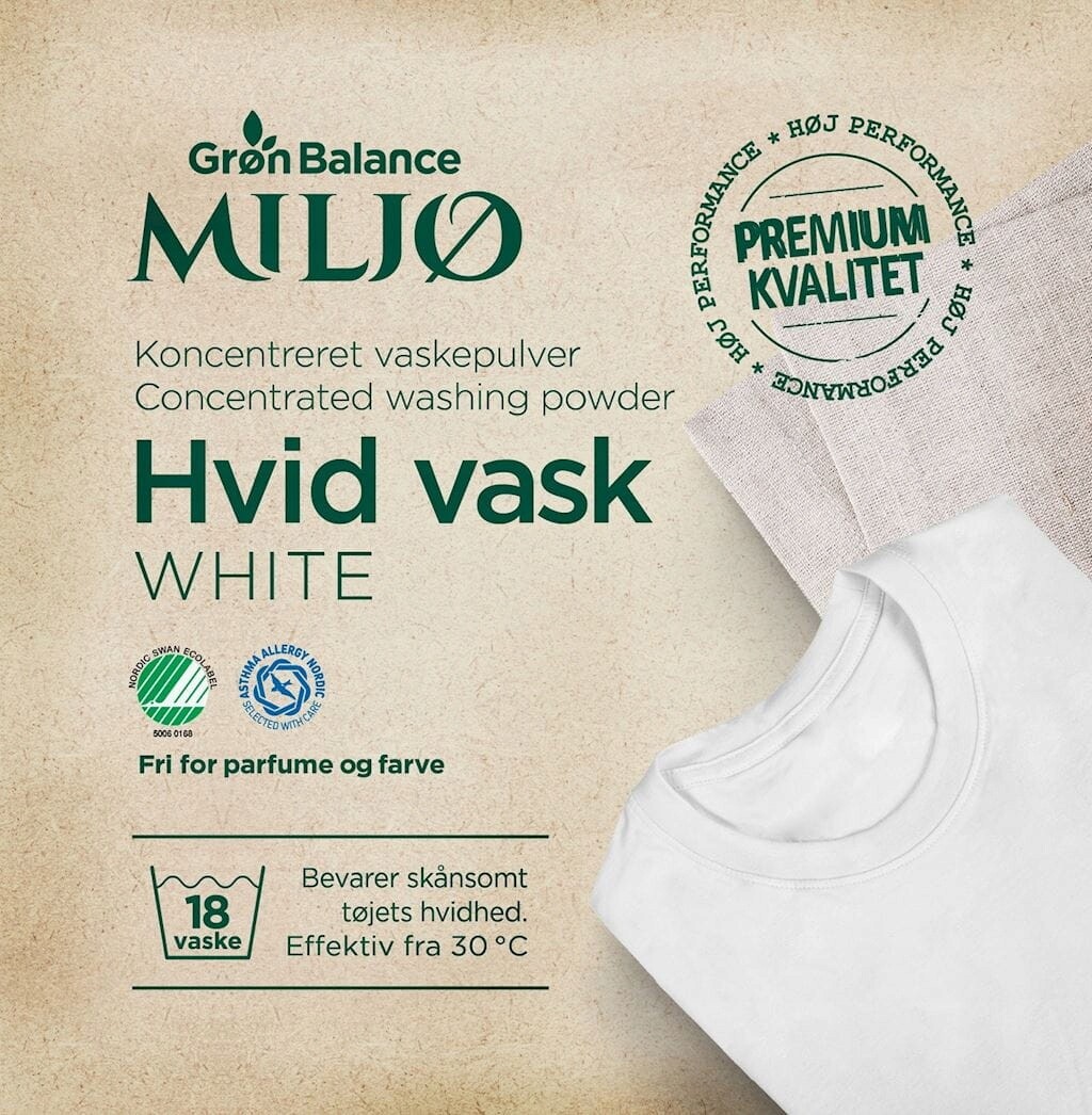 Prášek Na Praní Bílého Oblečení (koncentrát) 785 g Gron Balance