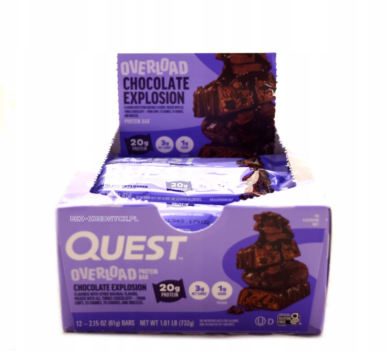 Quest Nutrition Overload Protein Bar 61g Proteinová Tyčinka Wpi Vegetarian