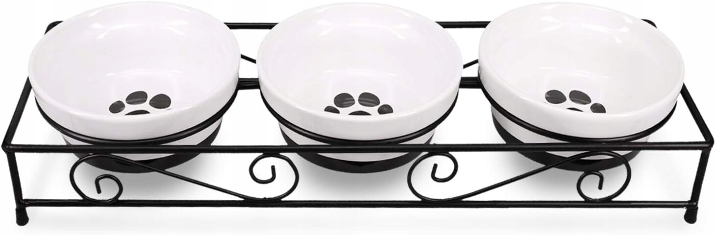 Sada tří misek na krmení Navaris, keramika, 320 ml