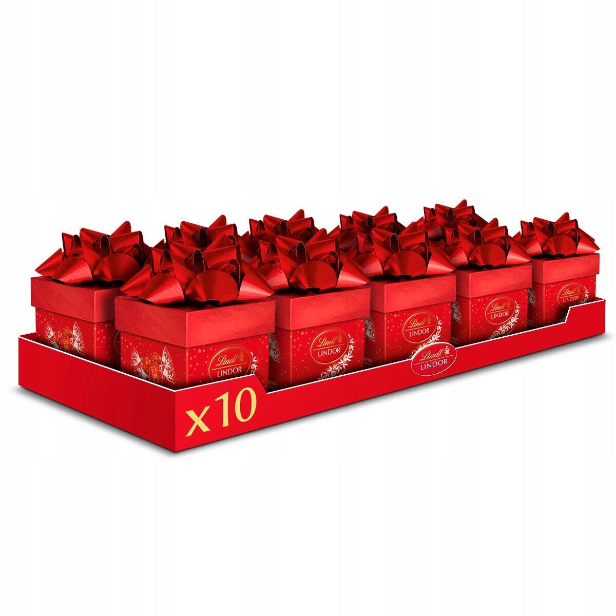 Lindt Lindor Mléčné Pralinky Kostkové čokolády mléčné pralinky 10x75g