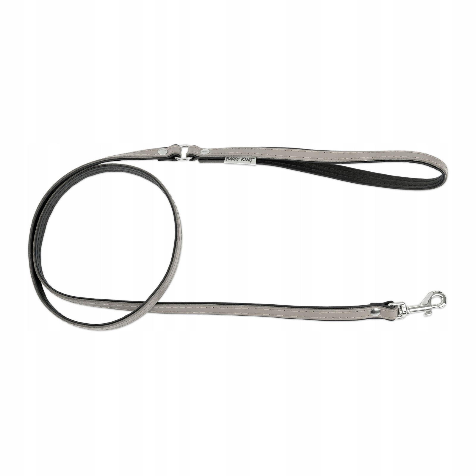 Vodítko pro psa, šedá/černá, M-L, 20 mm/120 cm