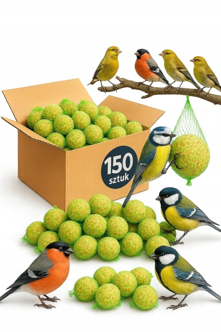 Tukové Kuličky Pro Divoké Ptáky Krmivo Pro Ptáky Do Krmítka 150 Ks