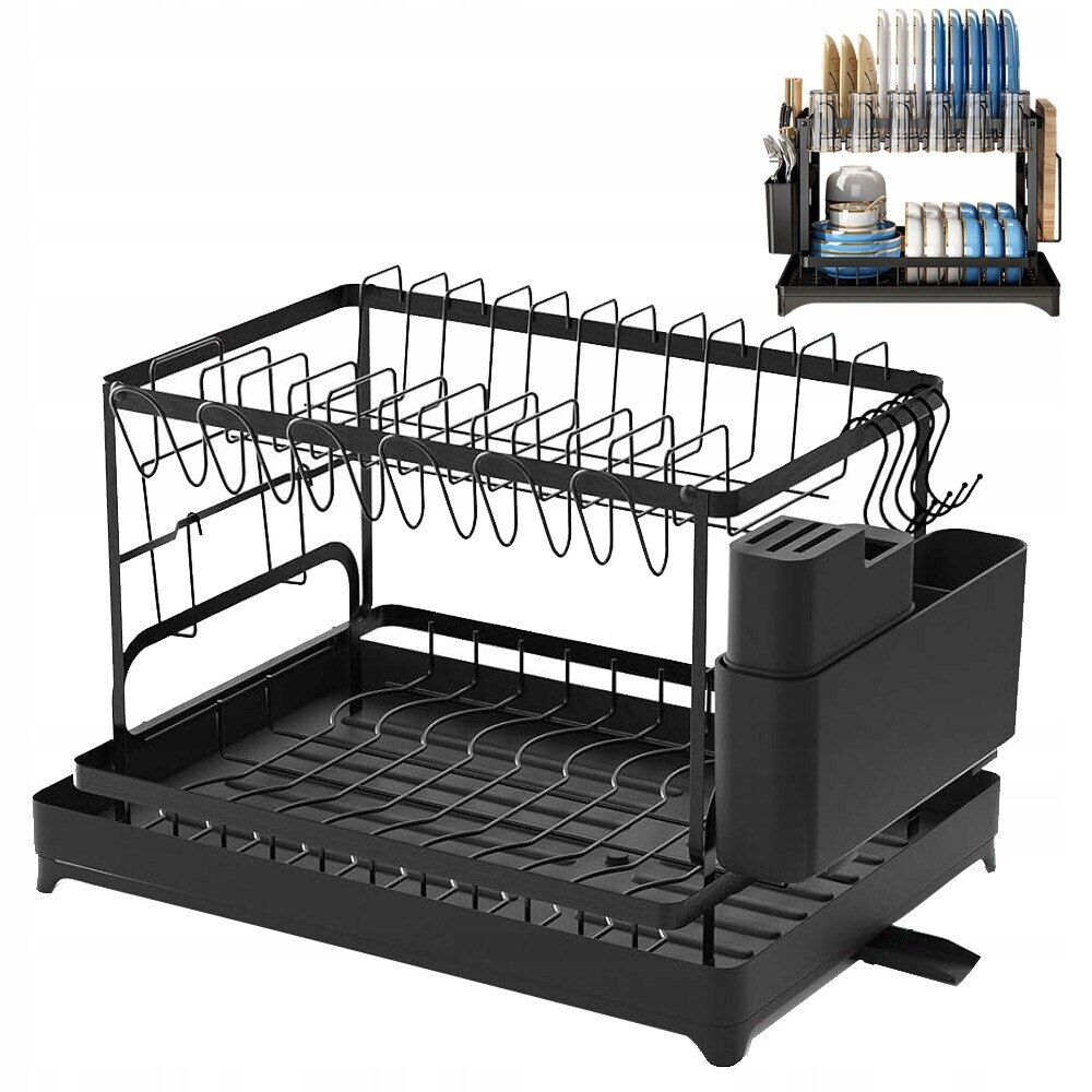 Odkapávač Na Nádobí Dvouúrovňová Stojící Odkapávač 42 CM X 30 CM X 29 CM