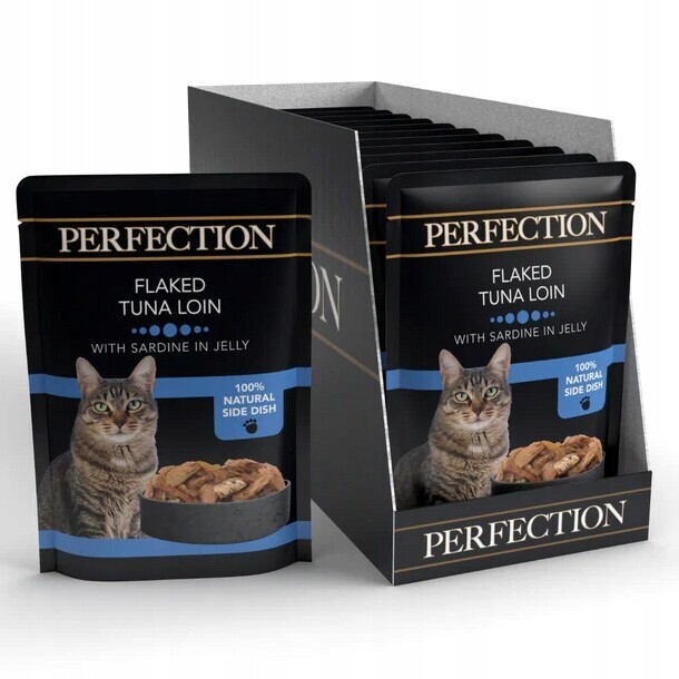 Perfection Tuňáková svíčková se sardinkami 70 g mokré krmivo pro kočky