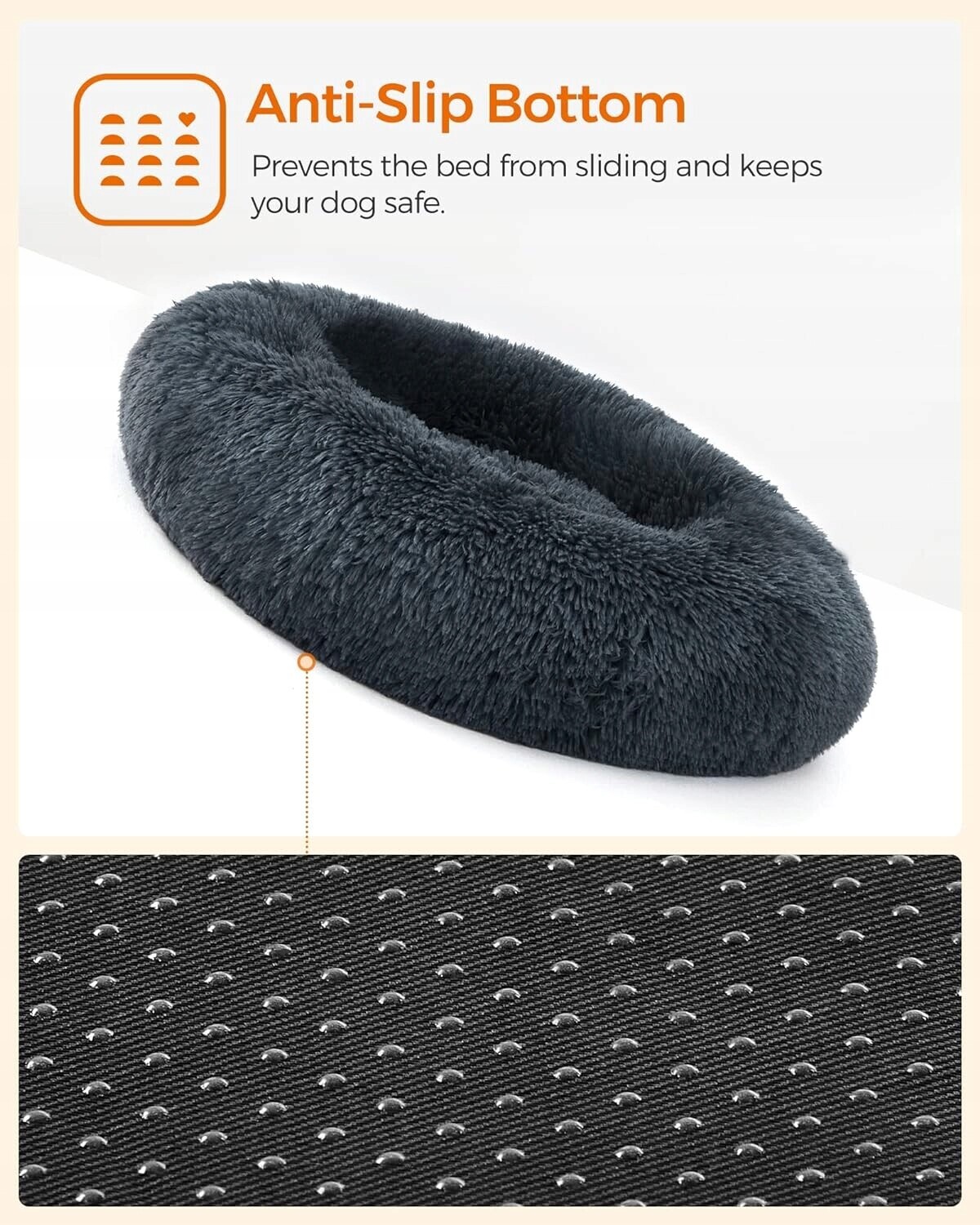 pelíšek pro psy Feandrea šedý 60 cm x 60 cm