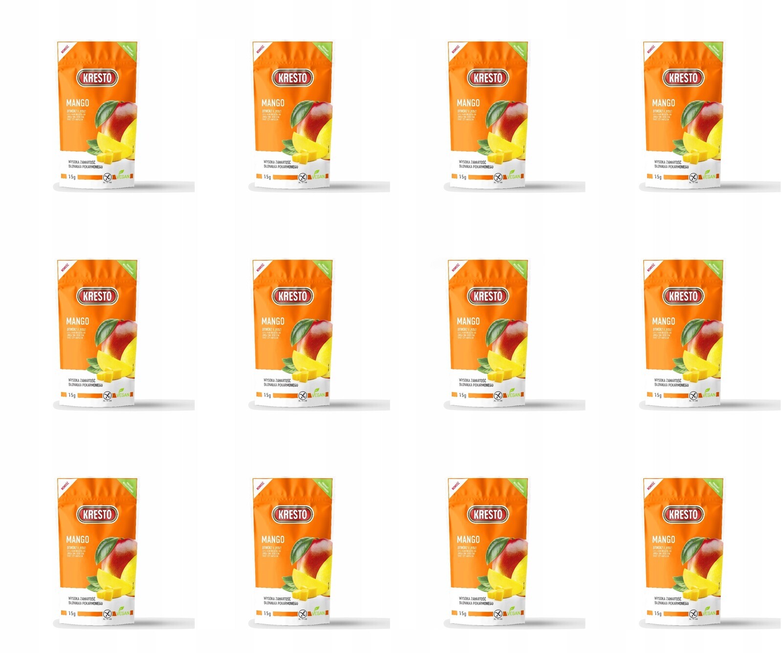 12x Kresto Mango lyofilizované 15g Zdravá Svačinka Bez Cukru A Konzervantů