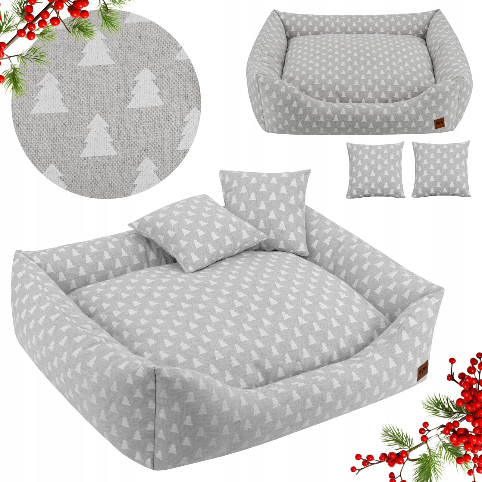 Vánoční Pelíšek 2 Polštáře Pro Psa Kočku Pohovka 70X60 Vánoční Stromček