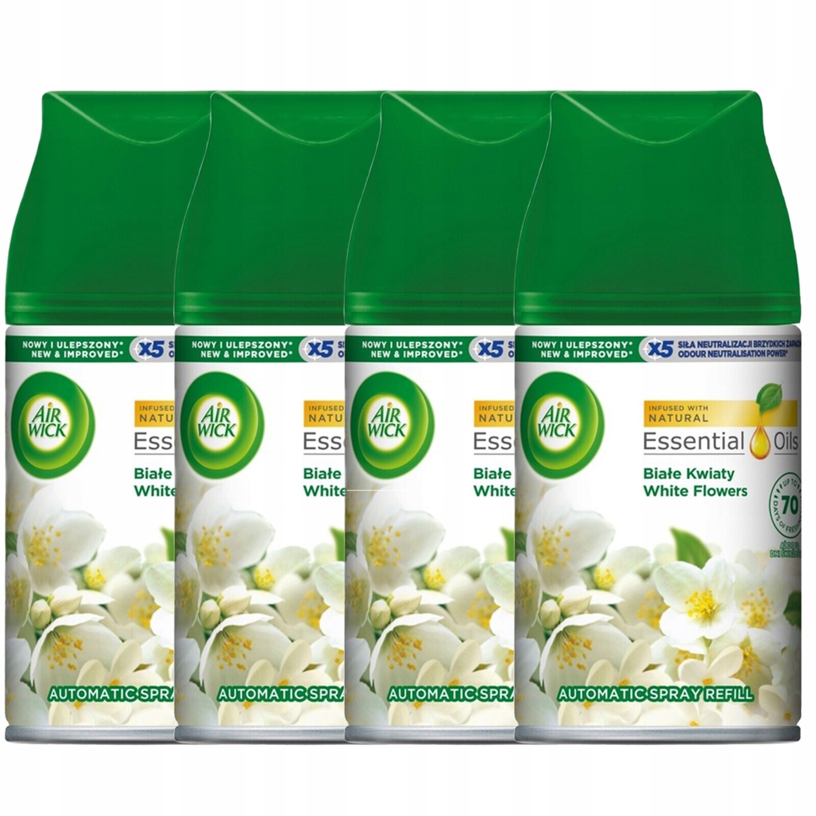 Air Wick Náplně Do Osvěžovače Vzduchu S Vůní Bílých Květů 4 X 250 ML