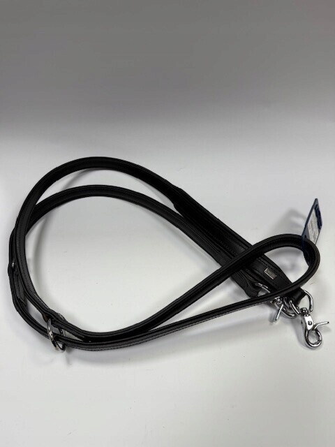 Kožená Vodítko , 20 mm x 200 cm, černá, prošívaná