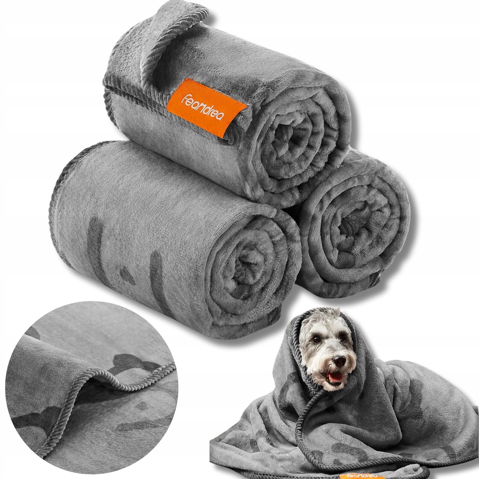 Feandrea deka pro psa šedá 102 cm x 73 cm