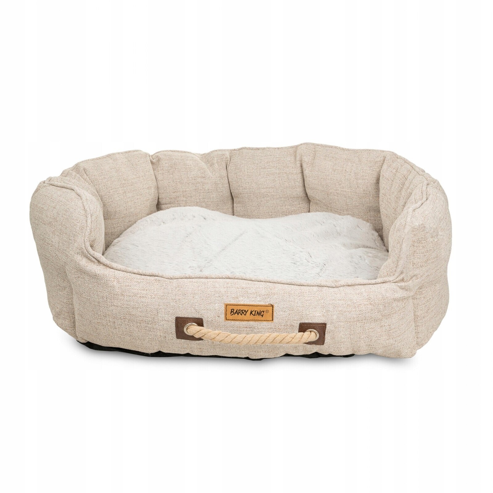 Pelíšek pro psy, světle béžový, 70*55*23 cm