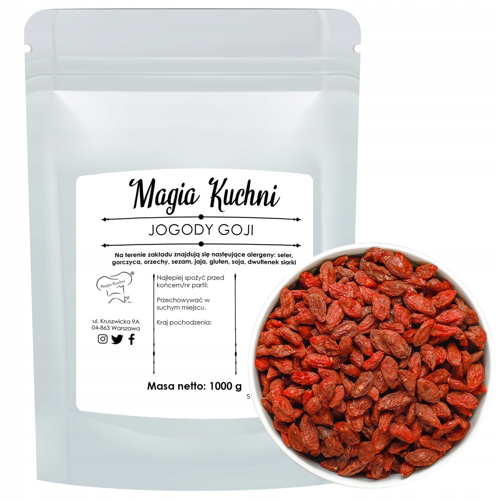 Goji 1 kg sušené ovoce Na Slunci, přírodní vitamíny Superfoods