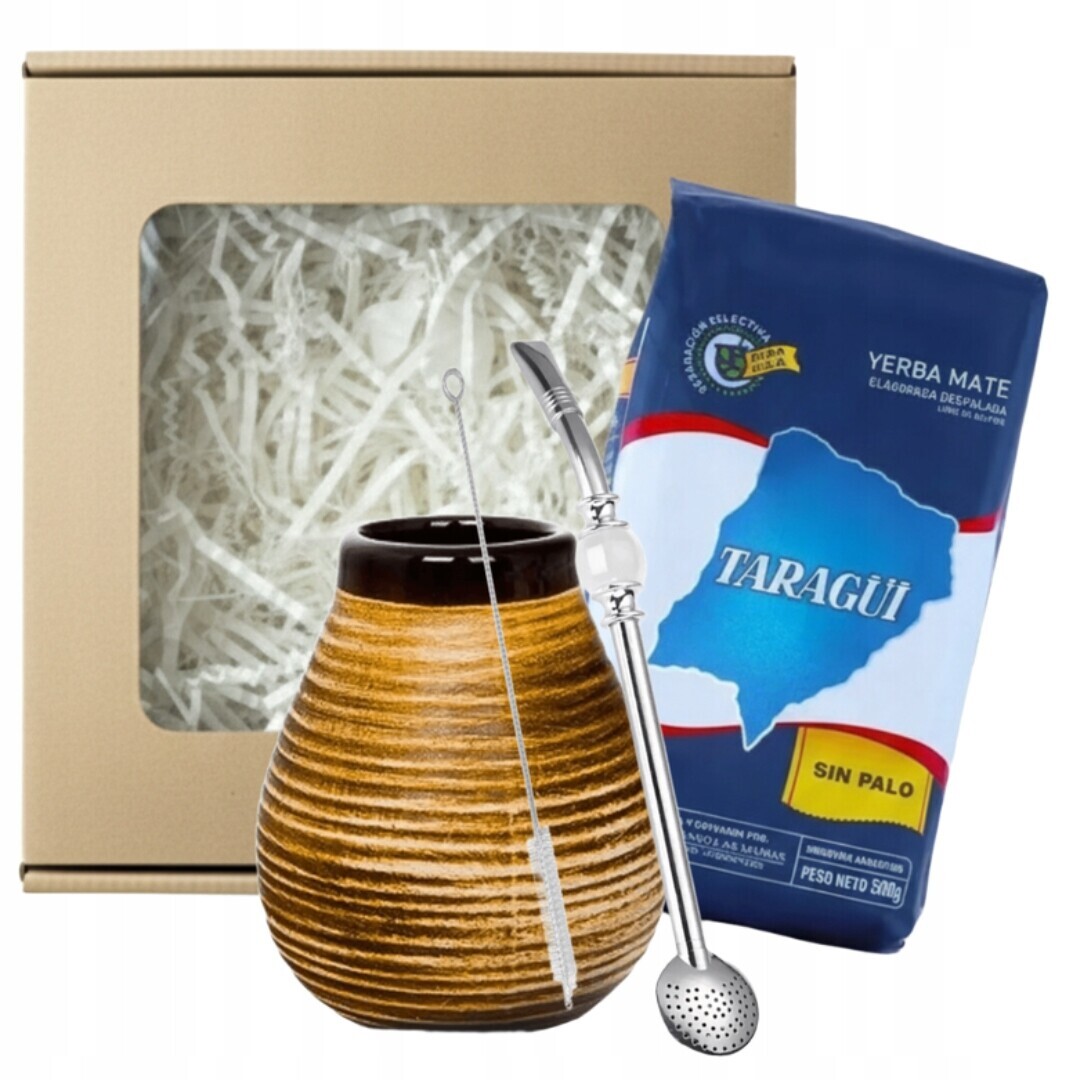 Yerba Mate Dárková sada Taragui Despalada Sin Palo Matero a Bombilla