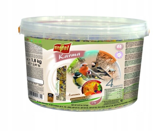 Krmivo pro volně žijící ptáky economic – 4 roční období 20 kg