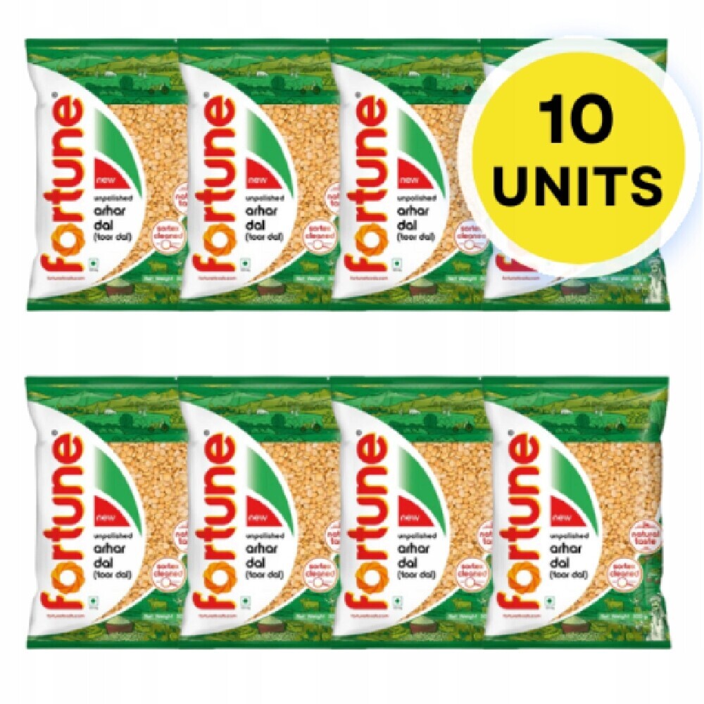 Fortune Toor Dal Plain Holubí hrášek (svazek 10 x 500g) 5kg
