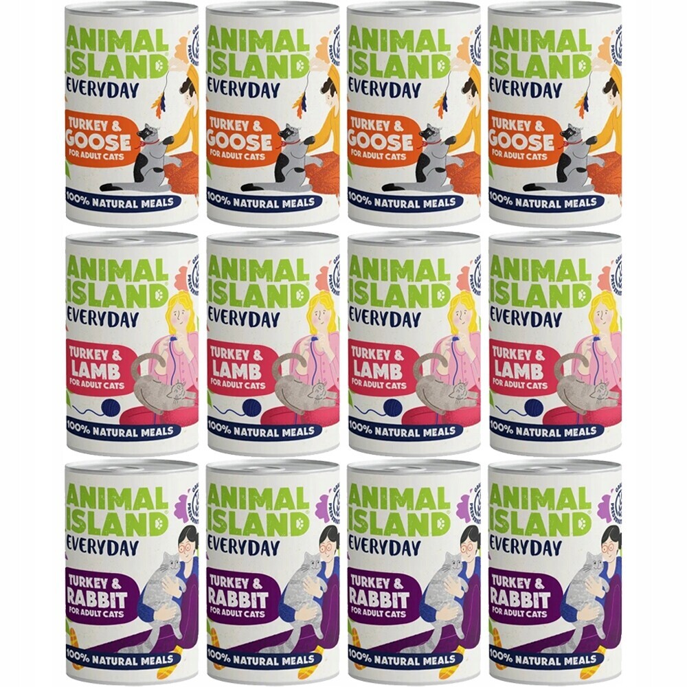 Animal Island Mix Chutí 12x400 g mokré krmivo pro kočky