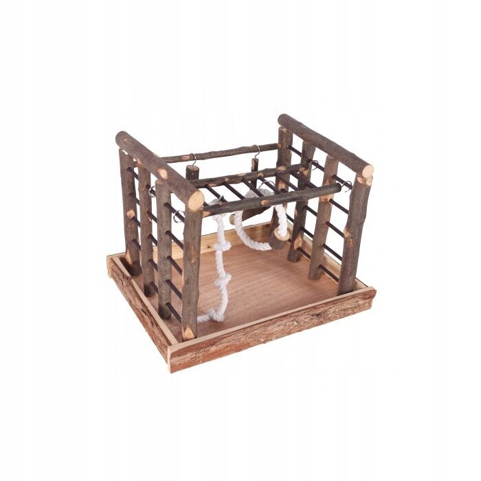 Hračka pro ptáky, dřevěná, dětské hřiště 36x29x25 cm