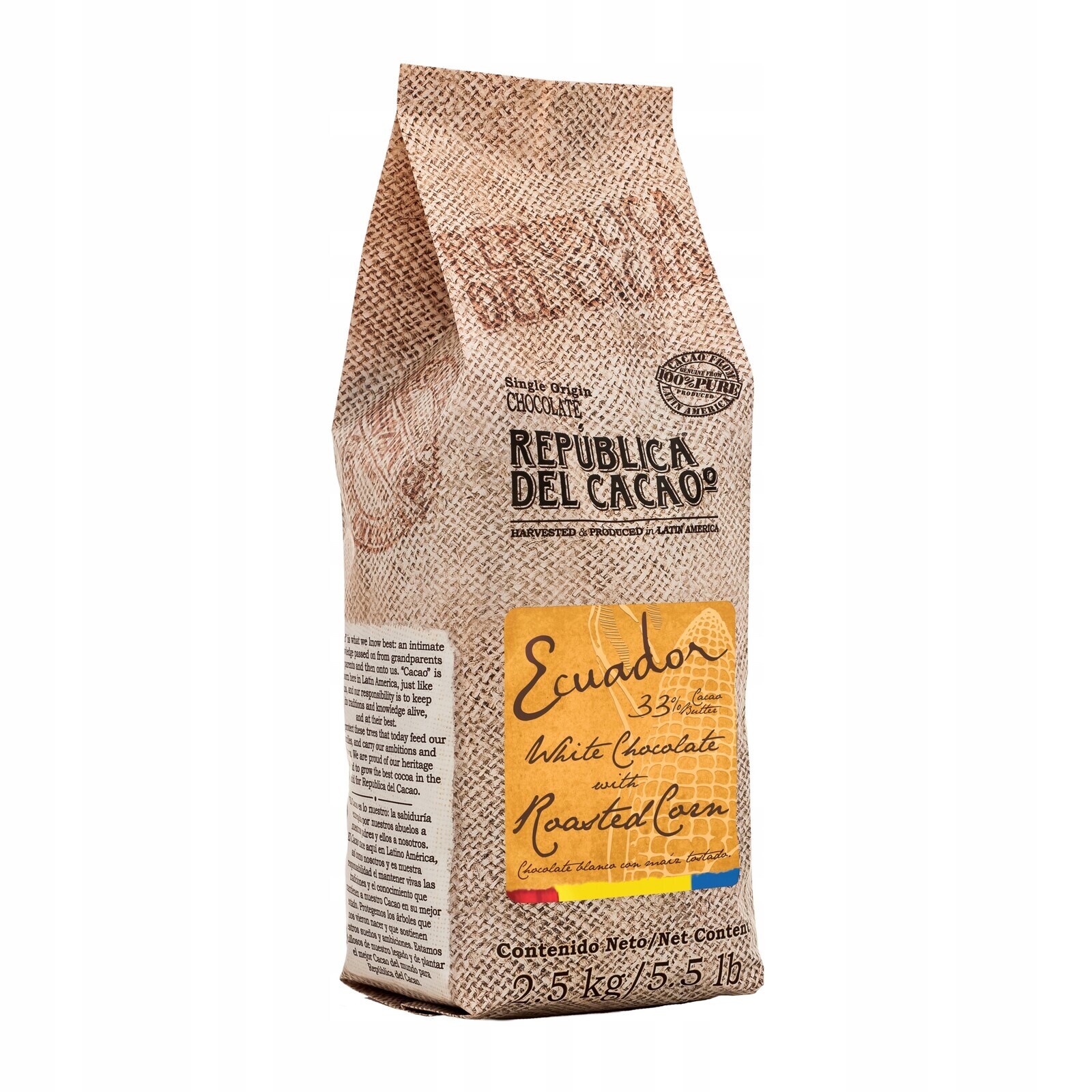 Čokoláda bílá Roasted Corn Ekvádor 33% Republica del Cacao 250 g